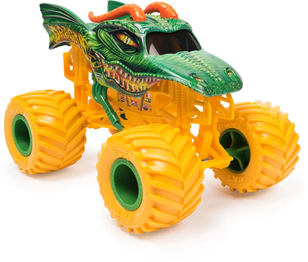 Spin Master Monster Jam Dragon 1:24 Metalen Voertuig - Groen/Geel - afbeelding 6 van 6