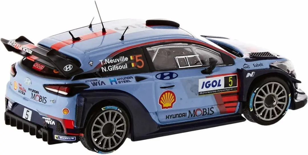 Hyundai i20 Coupe WRC #5 Tour de Corse 2017 - 1:43 - IXO Models - Blauw