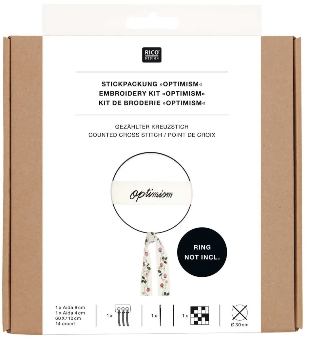 Rico Design borduurpakket optimism 100161 excl. ring
