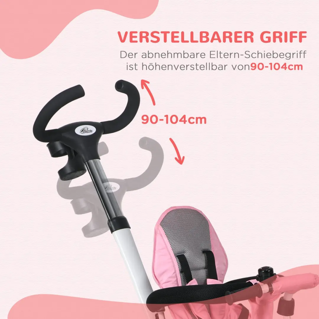 Homcom Kids Tricycle - Roze
