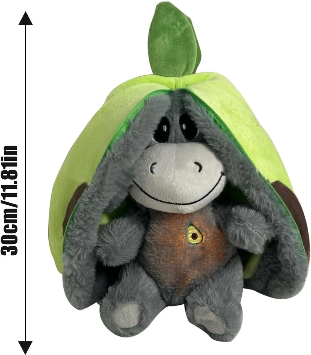 ECTEATOY Sogiol Breathing Knuffel Ezeltje - Grijs - afbeelding 6 van 6