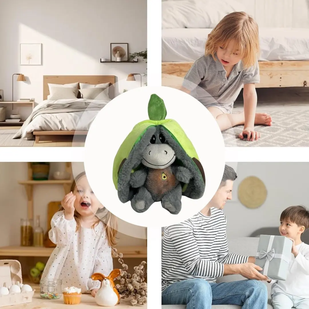 ECTEATOY Sogiol Breathing Knuffel Ezeltje - Grijs