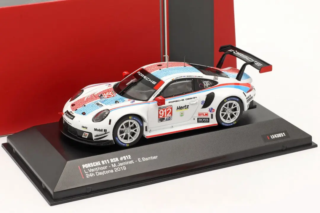 Porsche 911 GT3 RSR #912 24h Daytona 2019 IXO Models - 1:43 Multicolor