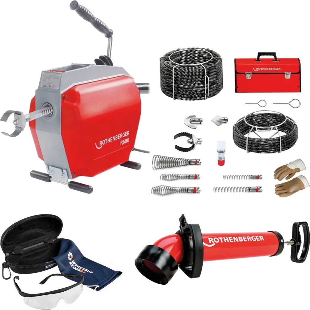 Rothenberger R600 Spiraal- en Zuigdrukreiniger Set - 19173-072070x