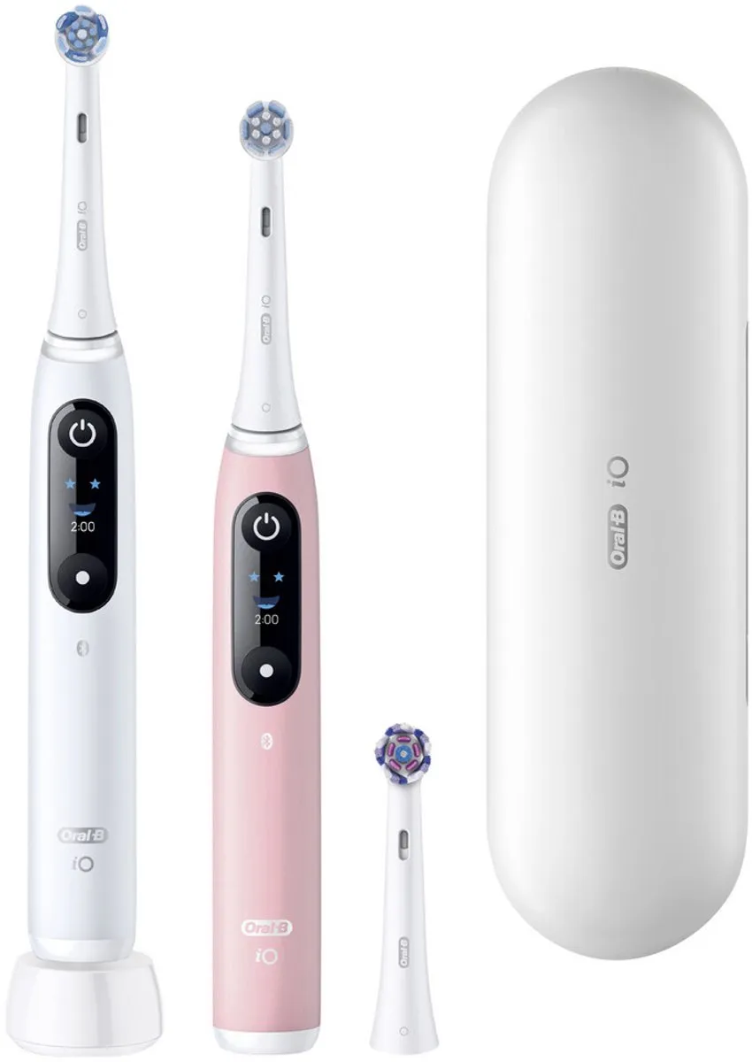 Oral-B iO 6 Elektrische Tandenborstel - 2 Handvatten 3 Borstels - Wit & Roze