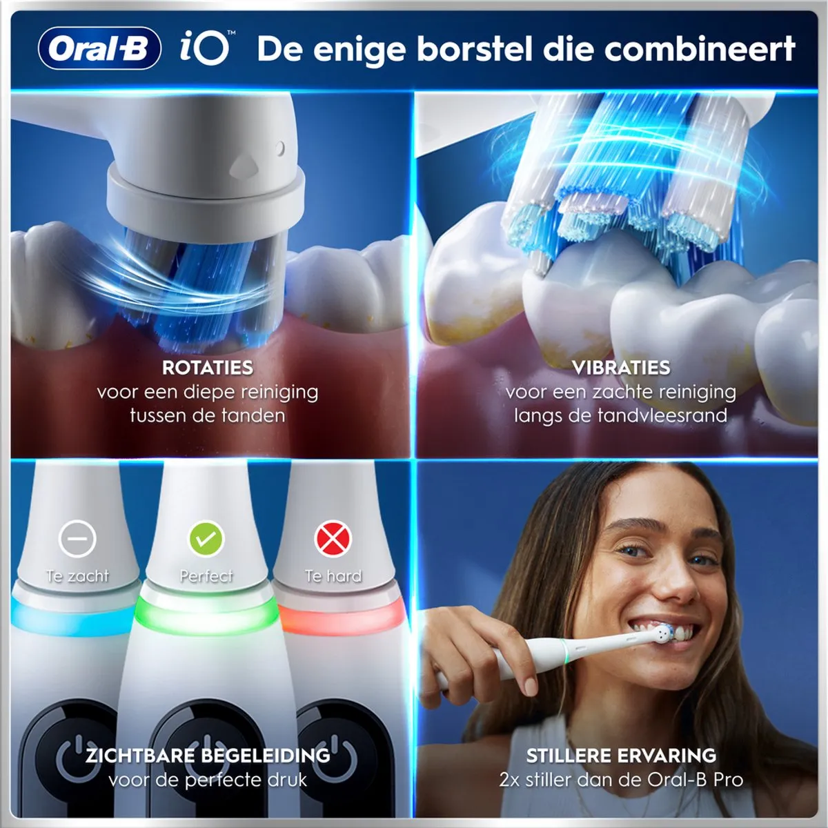 Oral-B iO6 Elektrische Tandenborstel - 2 Stuks Wit/Roz - afbeelding 12 van 12