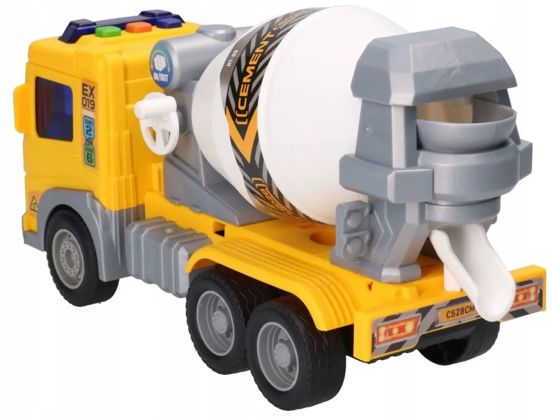 NIKKO Betonmixer Speelgoedauto Grijs/Wit/Geel