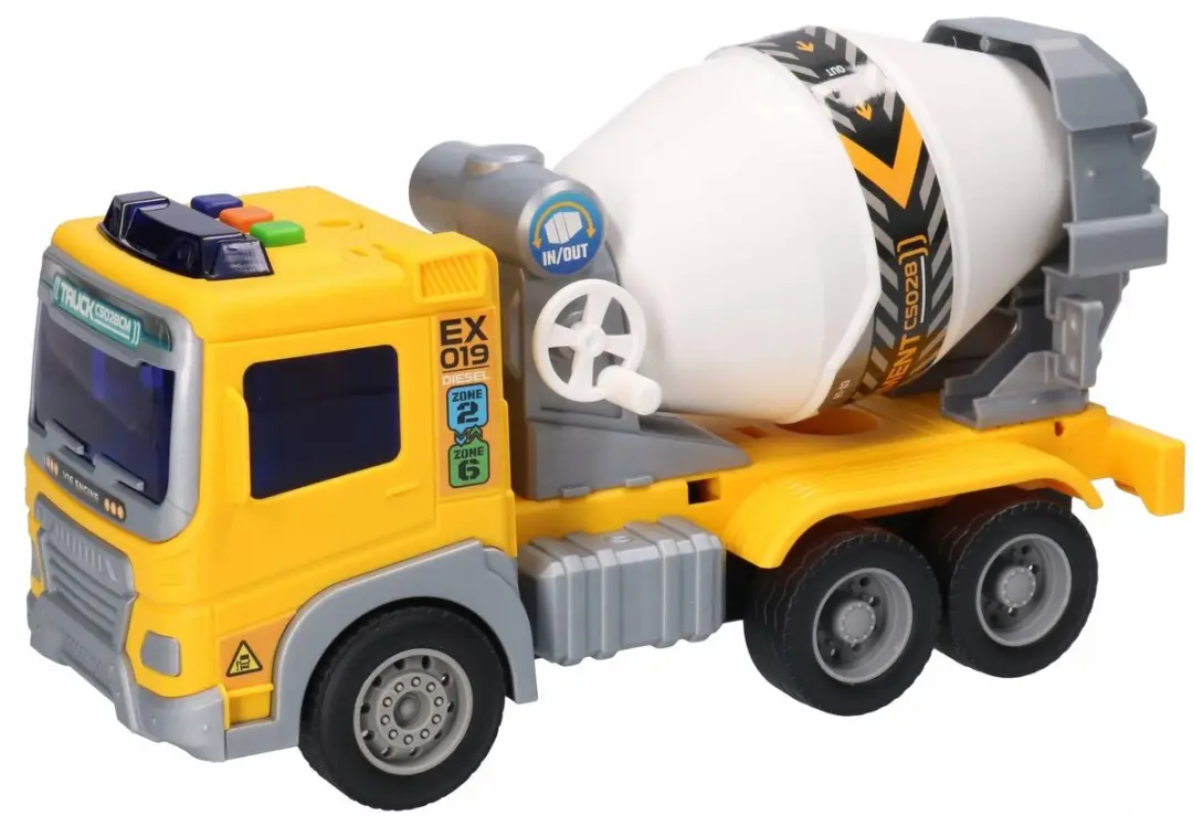 NIKKO Betonmixer Speelgoedauto Grijs/Wit/Geel