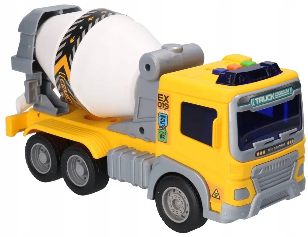 NIKKO Betonmixer Speelgoedauto Grijs/Wit/Geel