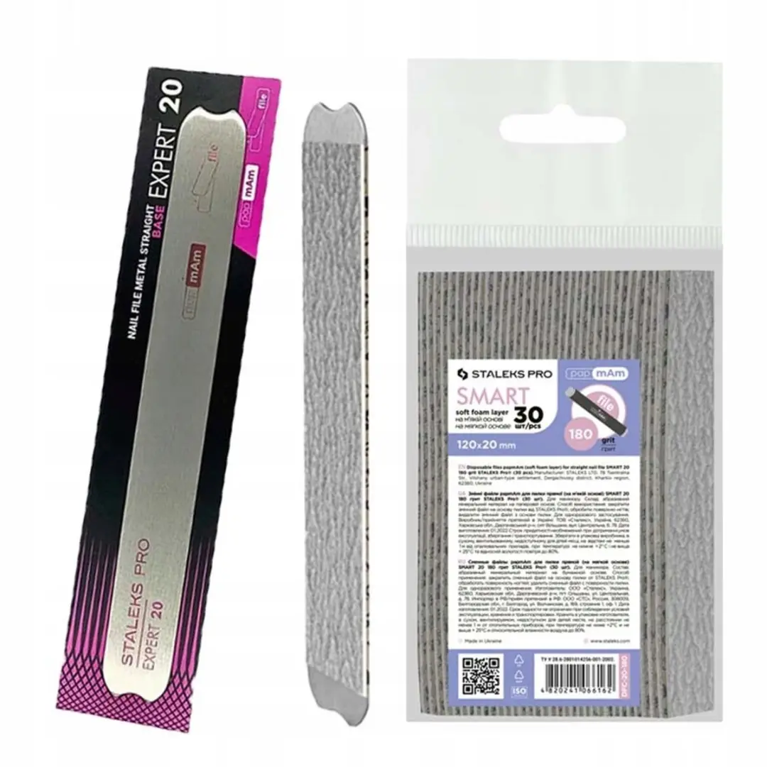 STALEKS Metalen Nagelvijl Set 31-delig - #180