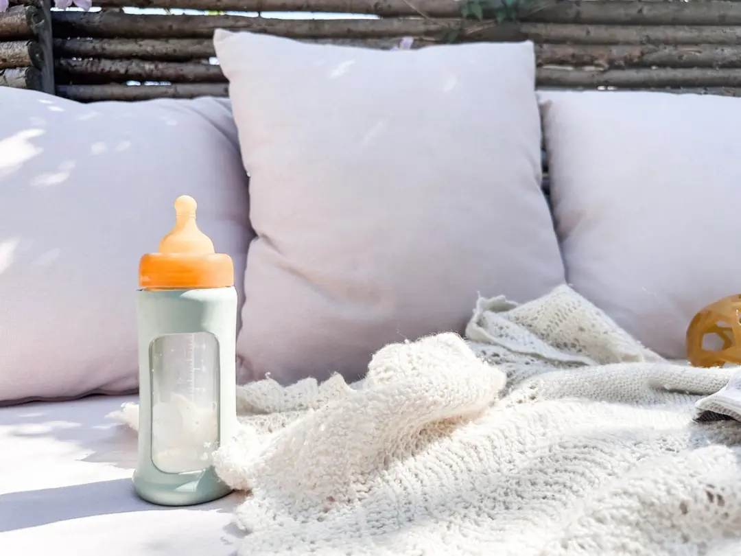 Hevea Wide Neck Babyfles 250ml - Seafoam Blue - 2 Stuks