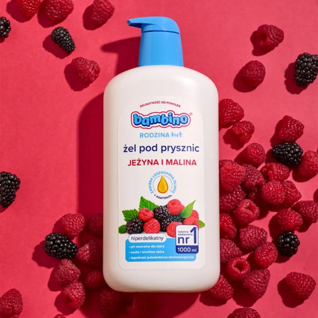 Bambino Rodzina Douchegel Jeżyn en Malin 1000ml - Vegan