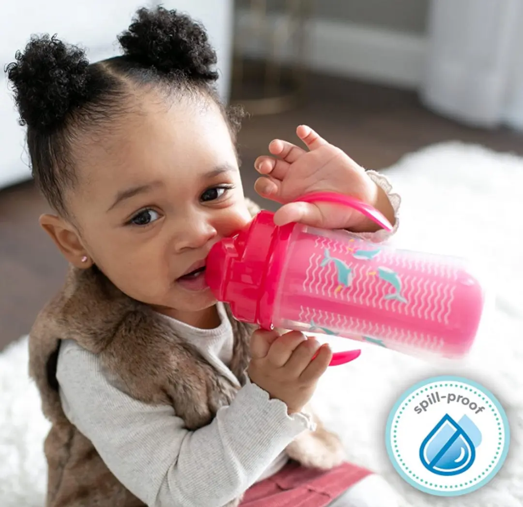 Dr. Brown's Milestones Geïsoleerde Rietjesbeker 300ml - Roze