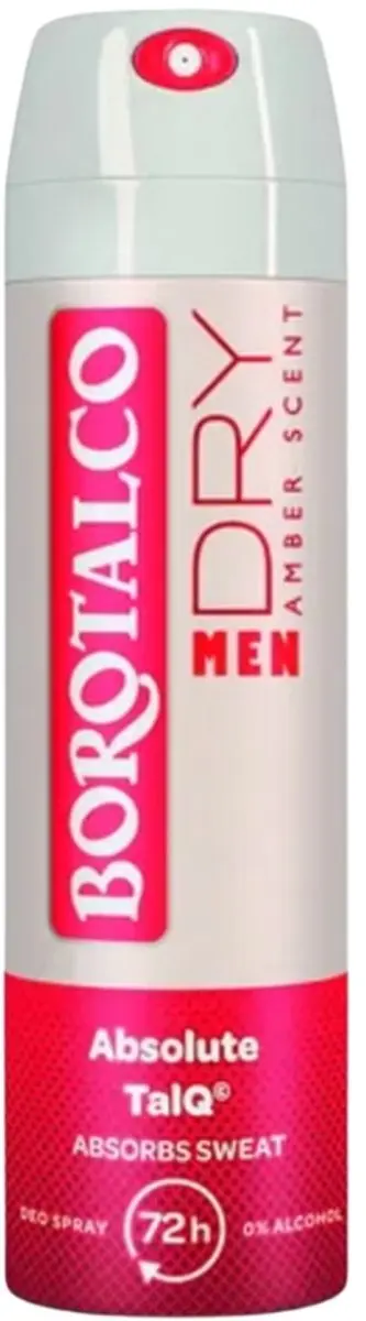 Borotalco Deodorant Spray Men Amber 300ml - 2 Stuks