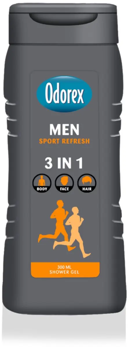 Odorex For Men Sport Refresh Douchegel 300ml - 3 Stuks
