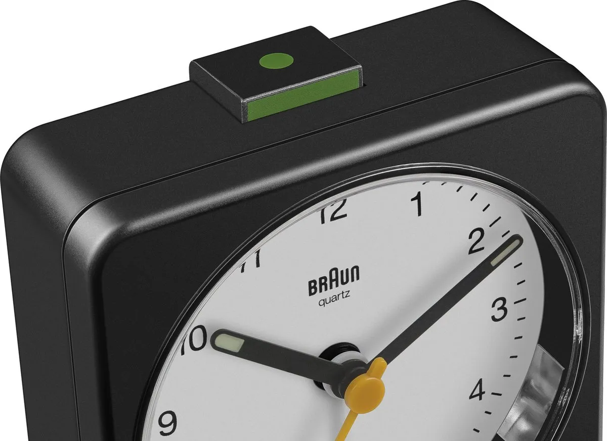 Braun BC03BW Wekker - Zwart/Wit