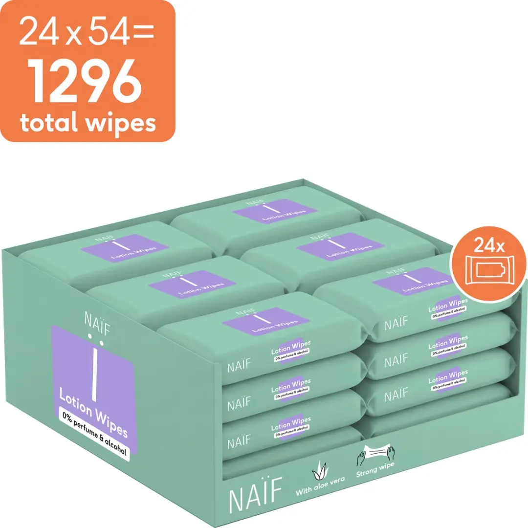 Naïf Sterke Lotion Wipes 1296 Stuks