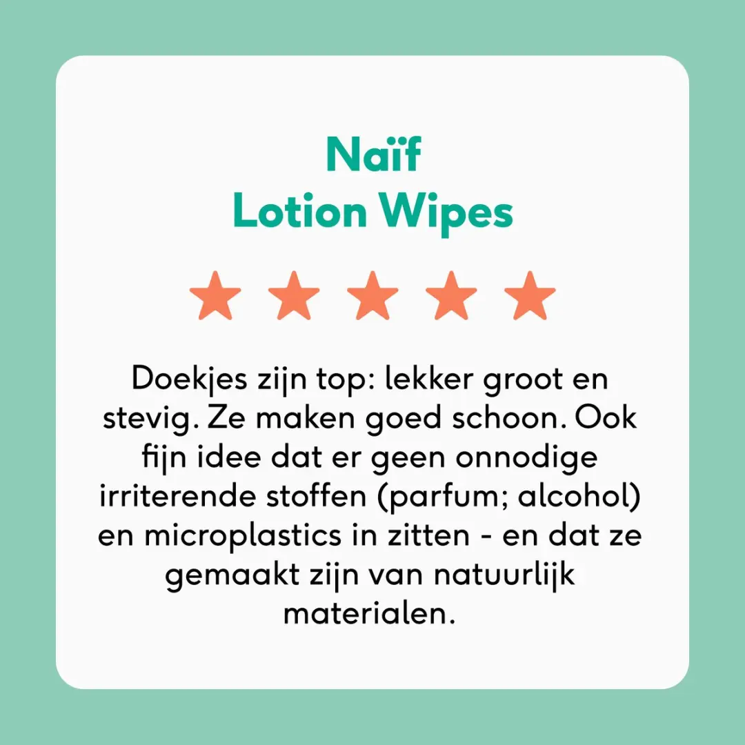 Naïf Sterke Lotion Wipes 1296 Stuks - 0% Parfum/Alcohol