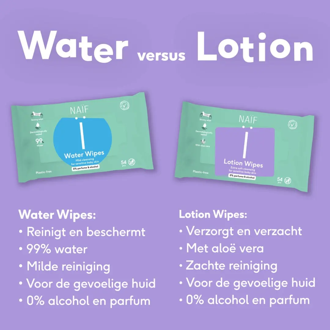 Naïf Sterke Lotion Wipes 1296 Stuks - 0% Parfum/Alcohol