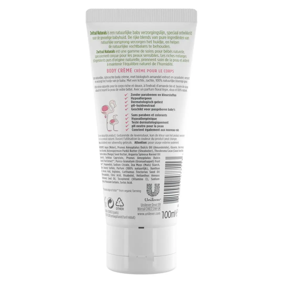 Zwitsal Naturals Bodycrème 2x100ml