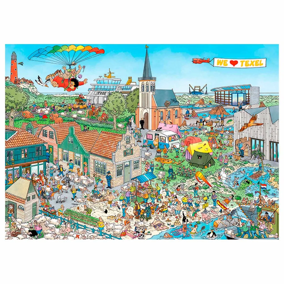 Jan van Haasteren Rondje Texel Legpuzzel 1000 Stuks