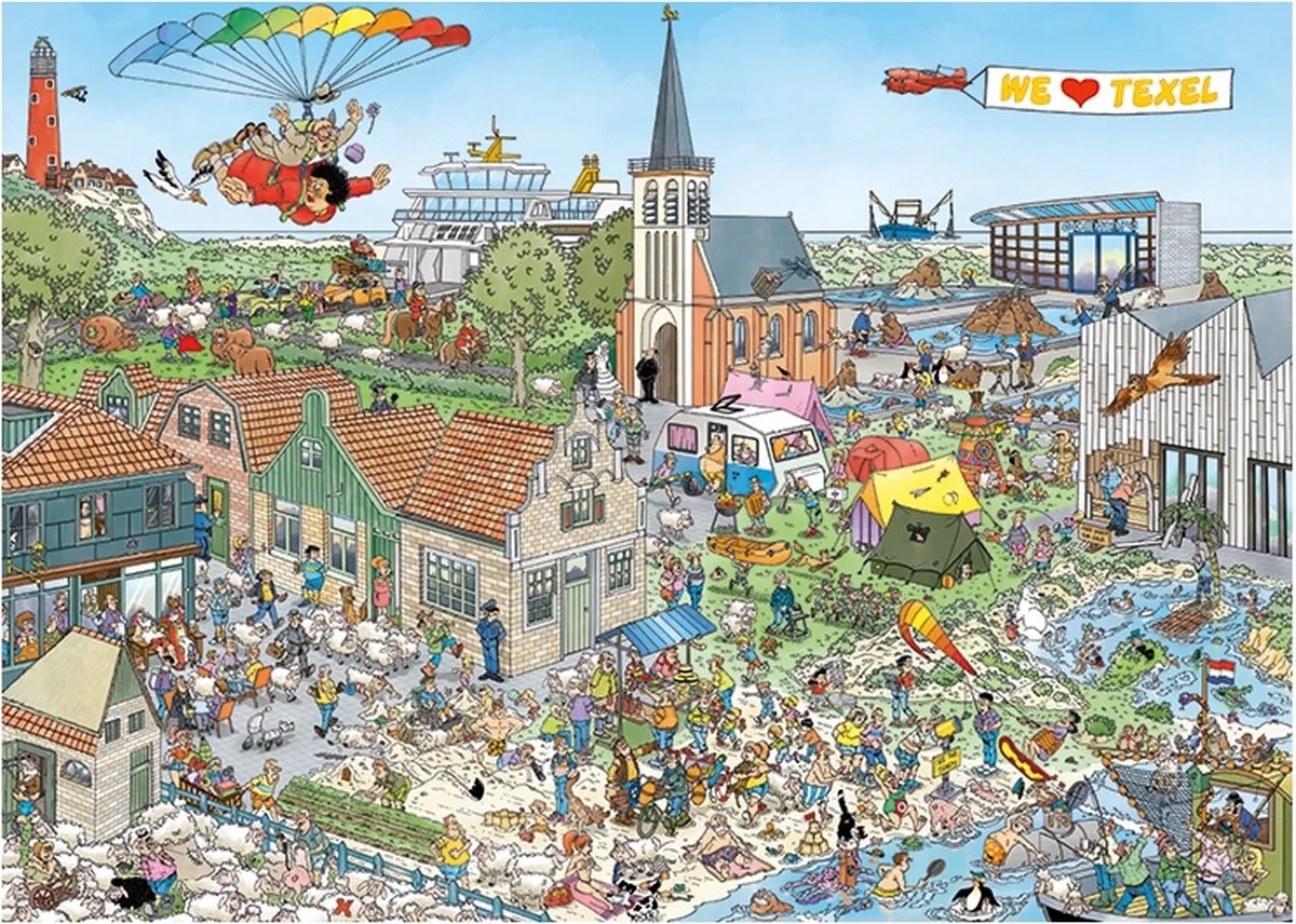 Jan van Haasteren Rondje Texel Legpuzzel 1000 Stuks