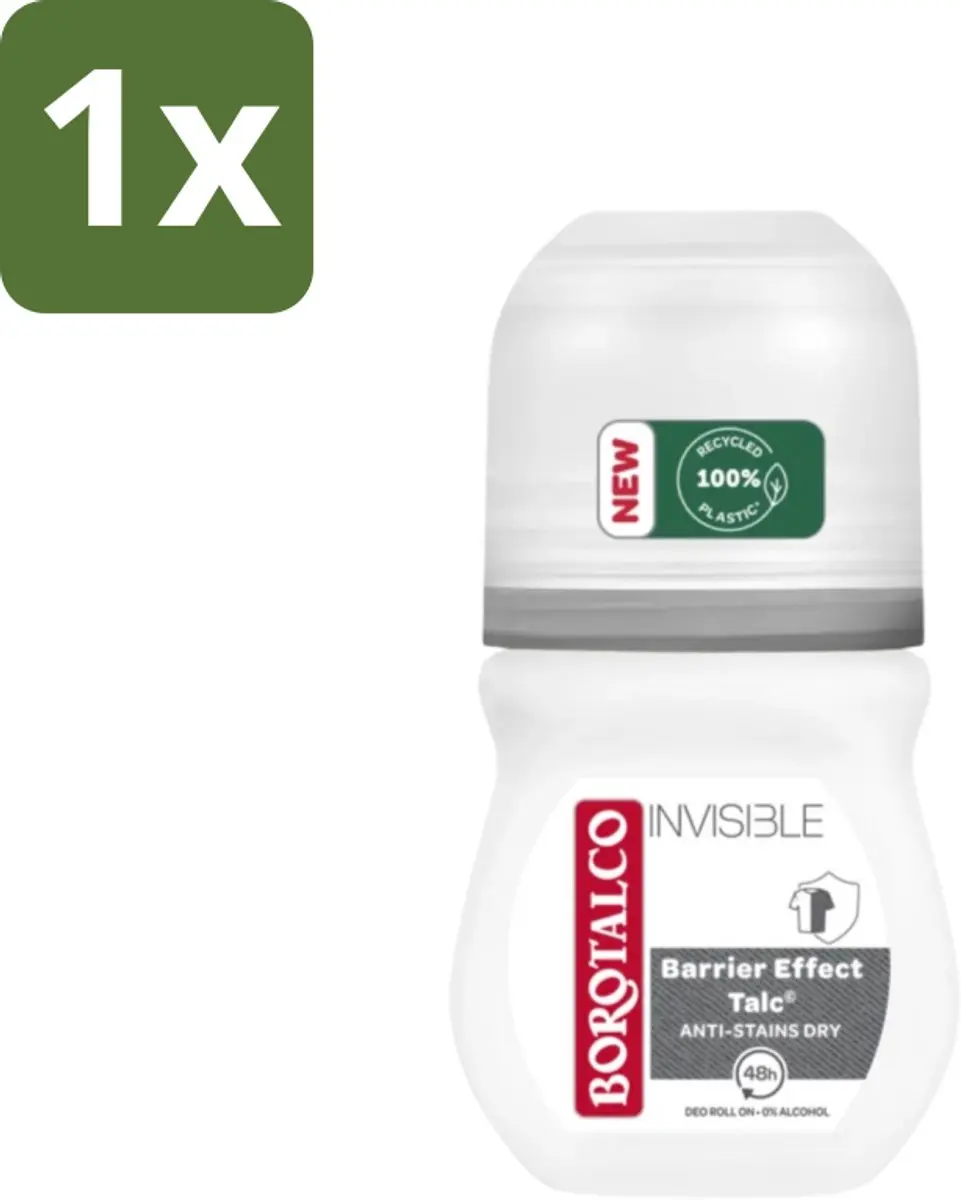 Borotalco Deodorant Roller Invisible Barrier Effect 50ml