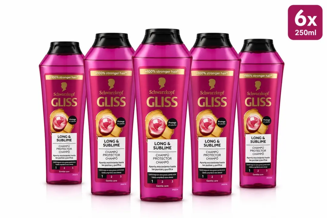 Gliss Shampoo Lang Haar 6x250ml