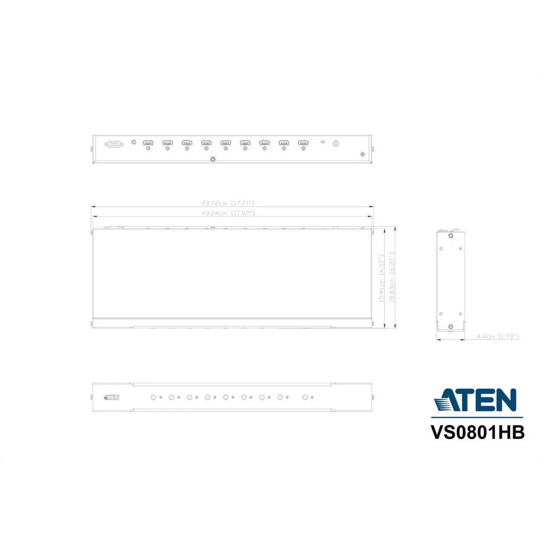Aten VS0801HB-AT-G HDMI Schakelaar 8 Poorten - 4K