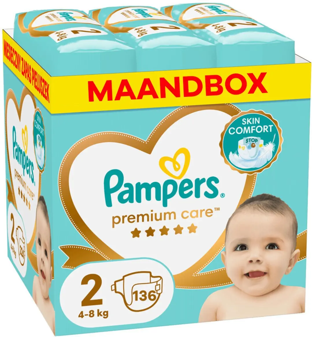 Pampers Premium Care Maat 2 Luiers - 136 Stuks