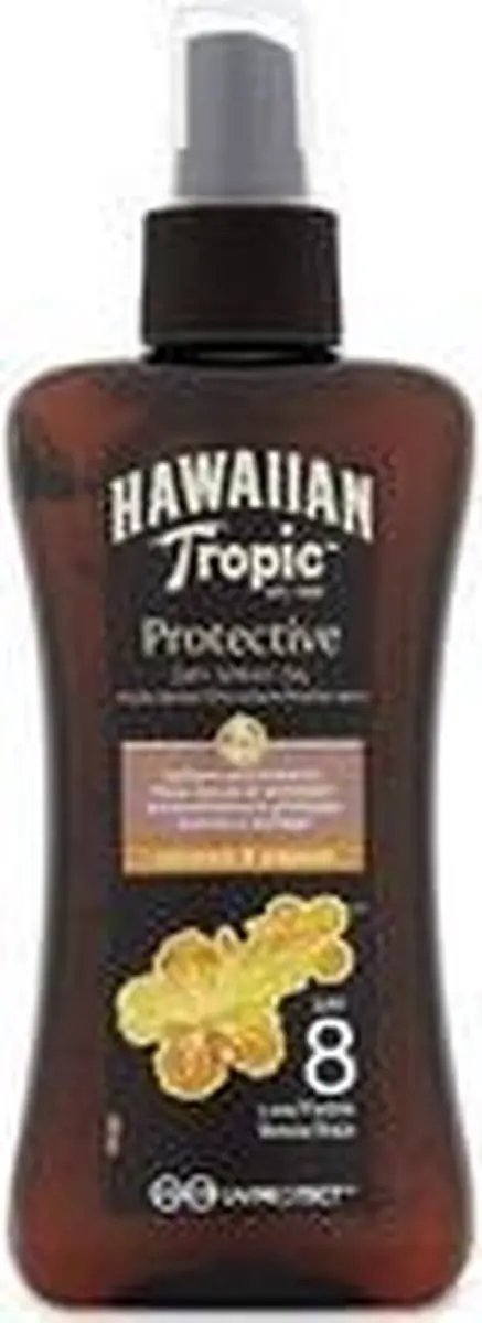 Hawaiian Tropic Coconut & Papaya Beschermende Olie SPF 8 - 200ml
