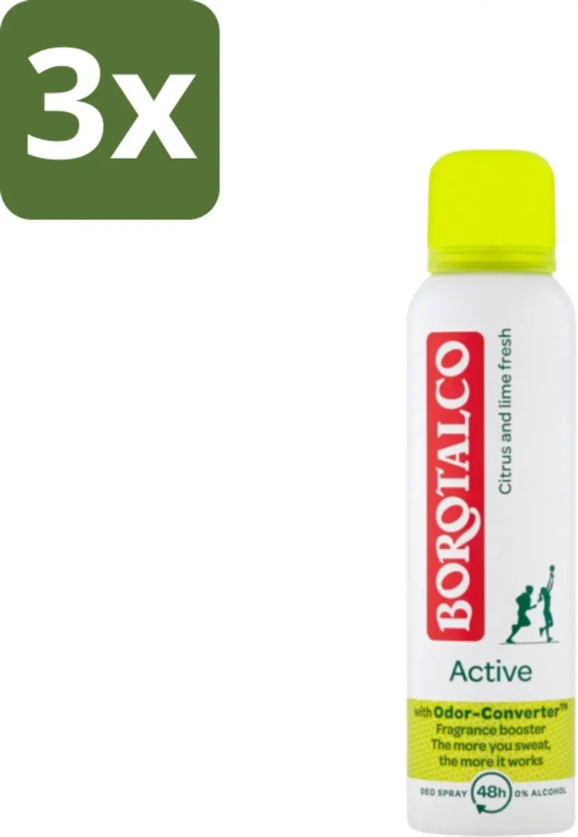 Borotalco Deodorant Spray Active Citrus & Lime Fresh 450ml