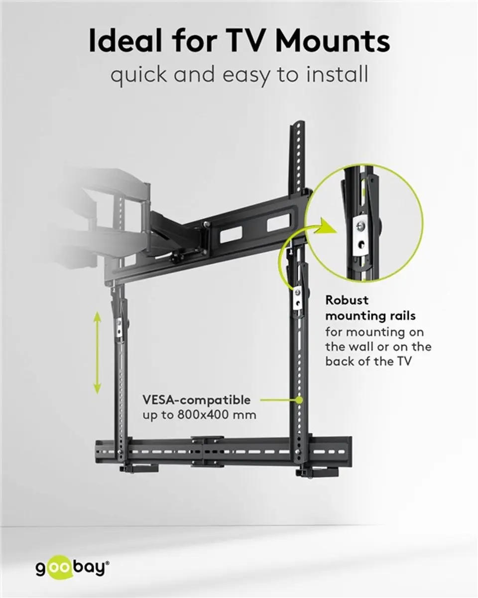 Goobay 70828 Universele Soundbar & TV-Beugel - VESA 800x400mm - Zwart