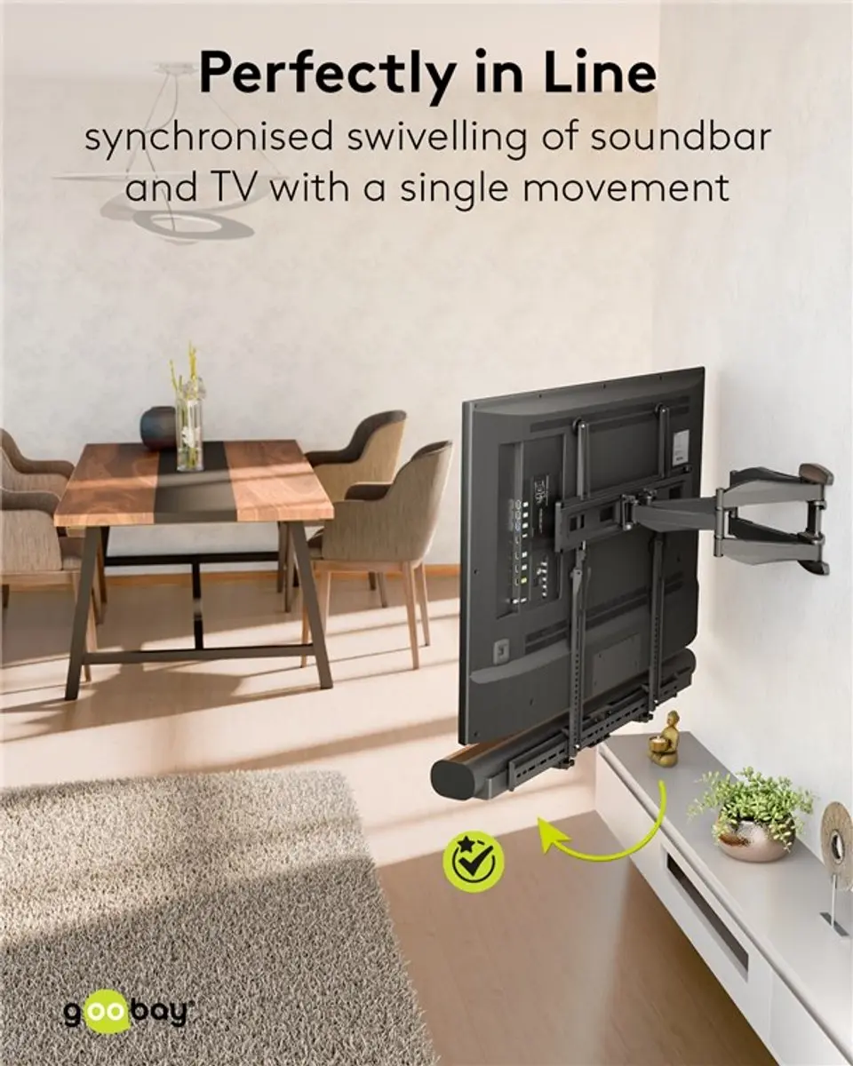 Goobay 70828 Universele Soundbar & TV-Beugel - VESA 800x400mm - Zwart