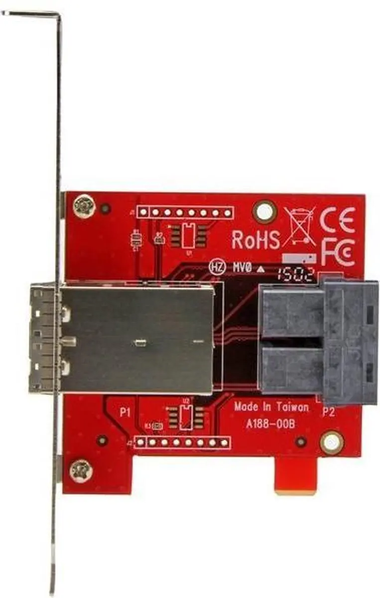 Startech Mini-SAS Adapter SFF86448PLT2 - Rood - afbeelding 6 van 6