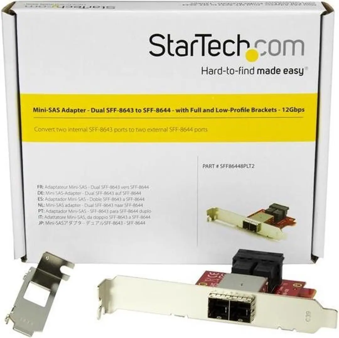 Startech Mini-SAS Adapter SFF86448PLT2 - Rood