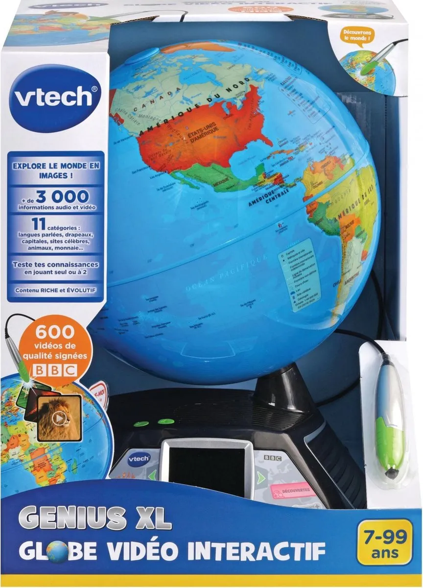 VTech Genius XL 80-605405 Globe Video Interactief - Meerkleurig