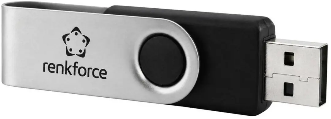 Renkforce RF-USBS-190 RF-7557594 USB-stick 2GB - Zwart-zilver