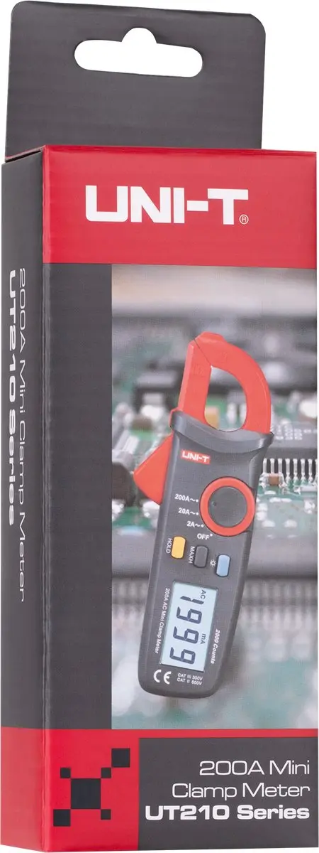 UNI-T UT210B Digitale Stroomtang - TRUE RMS - Rood/Grijs