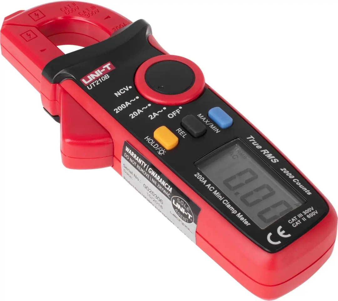 UNI-T UT210B Digitale Stroomtang - TRUE RMS - Rood/Grijs