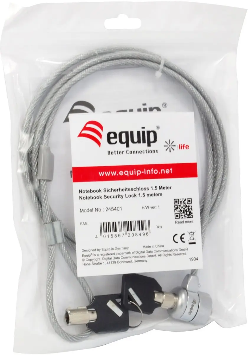 Equip 245401 Veiligheidskabel - Zilver - afbeelding 4 van 4