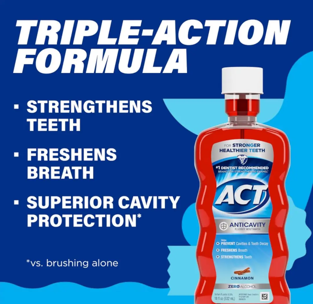 ACT Anticavity Fluoride Mondspoeling Cinnamon 532ml
