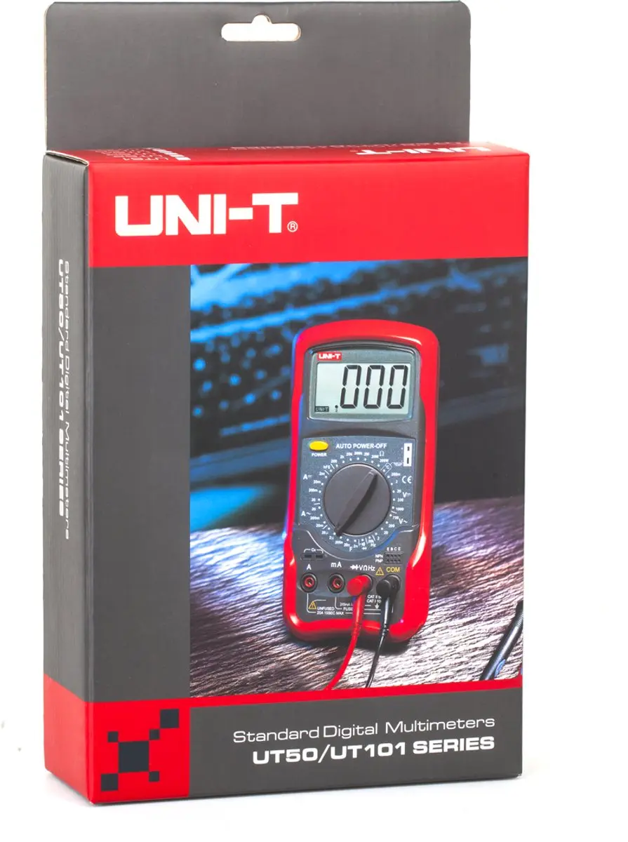 UNI-T UT52 Multimeter - Rood/Zwart