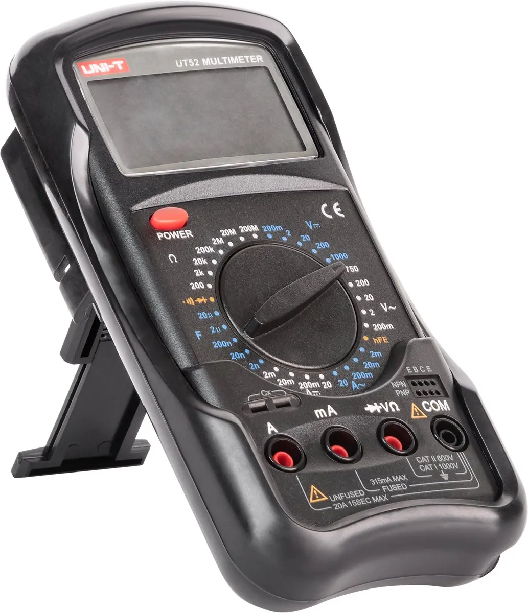UNI-T UT52 Multimeter - Rood/Zwart
