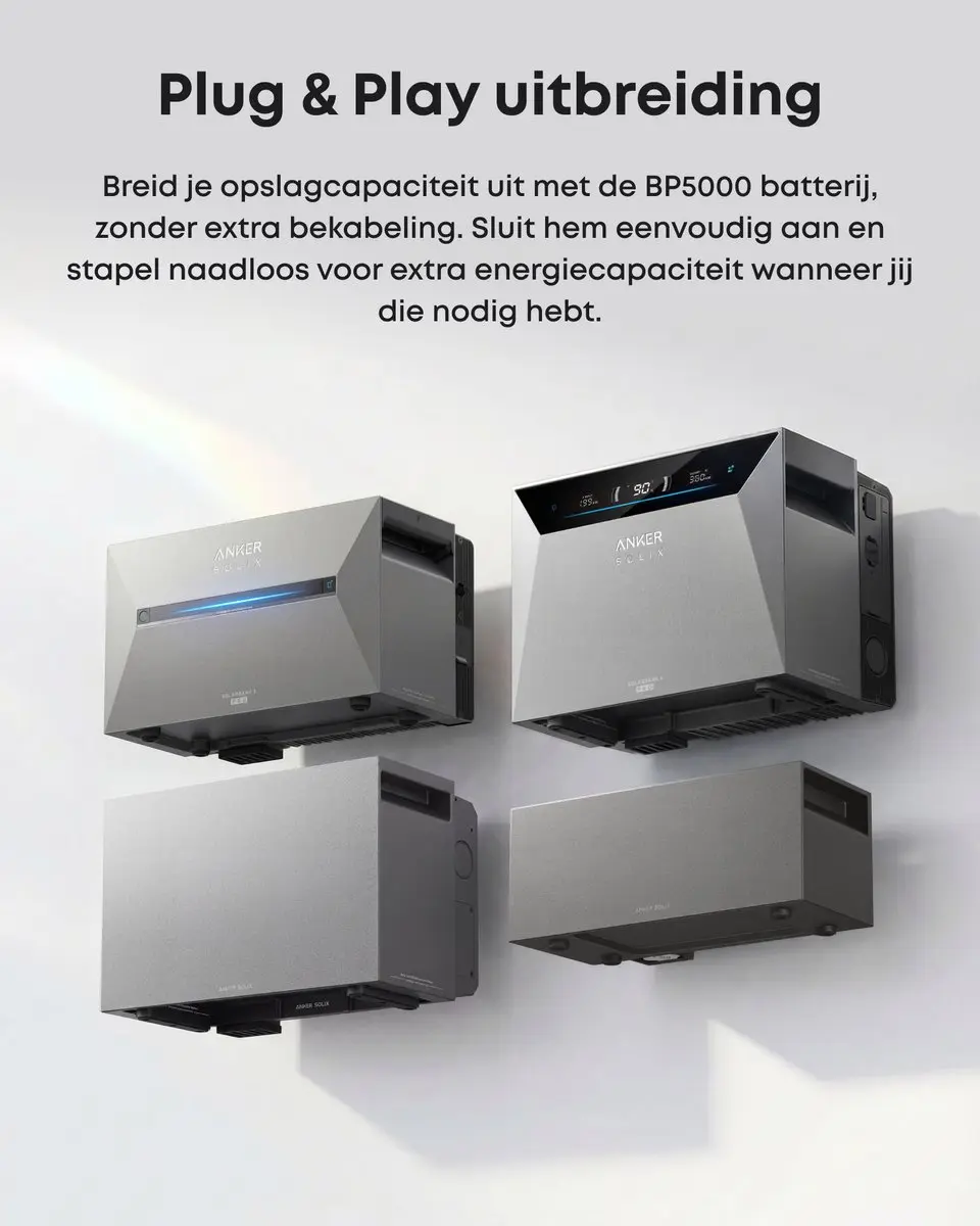 Anker SOLIX BP5000 Uitbreidingsbatterij 5000Wh