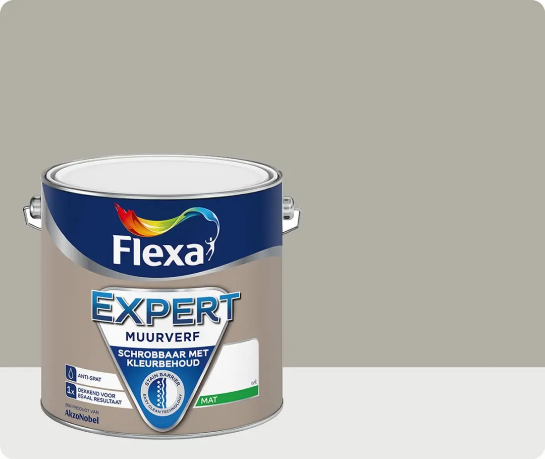 Flexa Expert Muurverf Kiezelgroen 2.5L