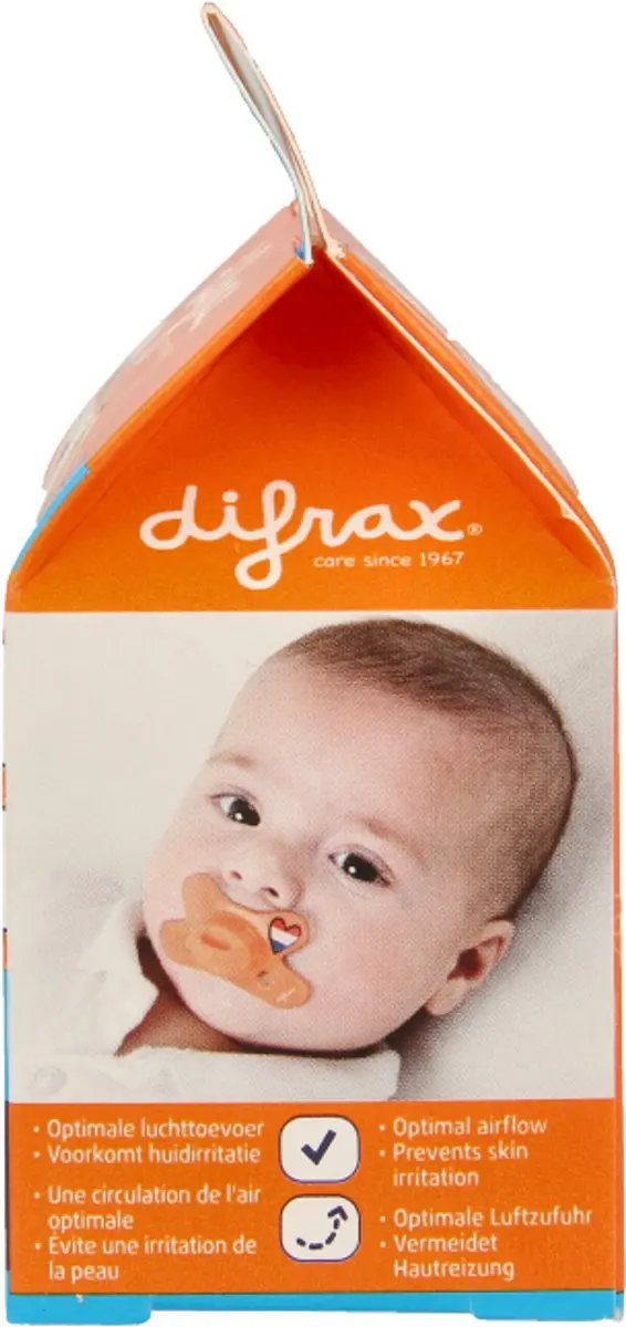 Difrax Fopspeen 0-6 maanden - Oranje