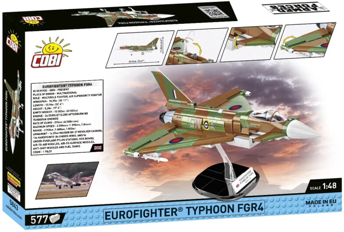 Cobi Raf Typhoon FGR4 COBI-5843 - 577 Onderdelen - Meerkleurig