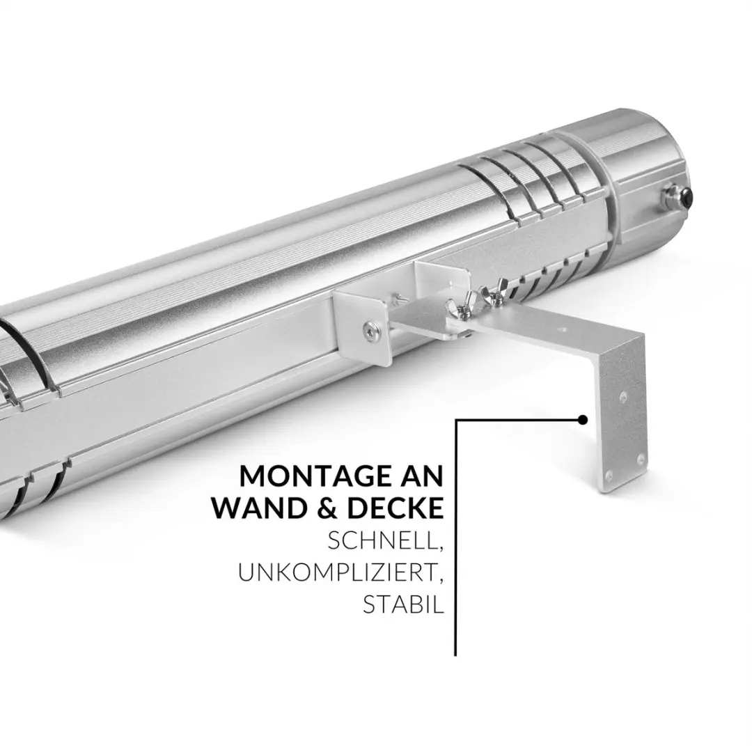 Monzana MZH2000 Infraroodstraler 2000W - Zilver