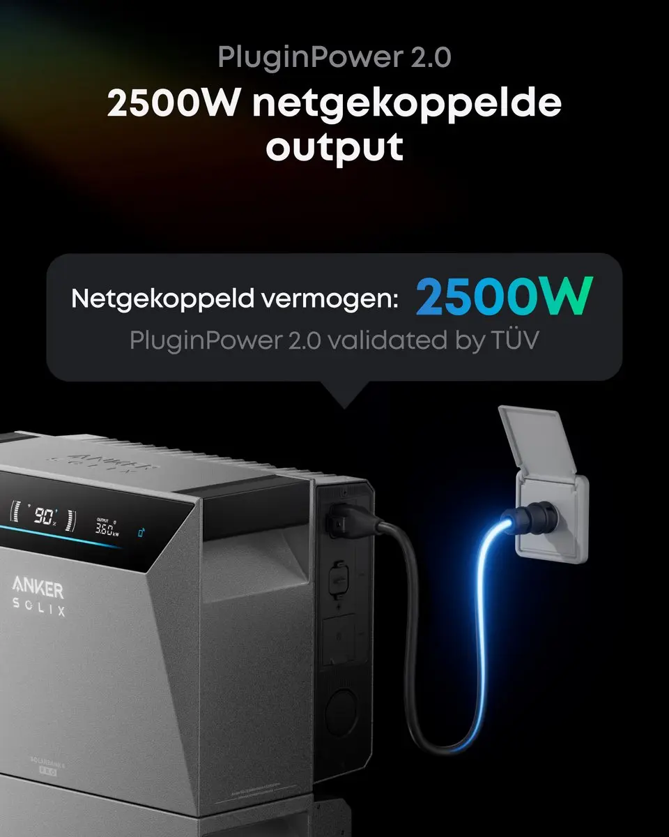 Anker SOLIX Solarbank 4 Pro 5000Wh - 2500W Bidirectioneel